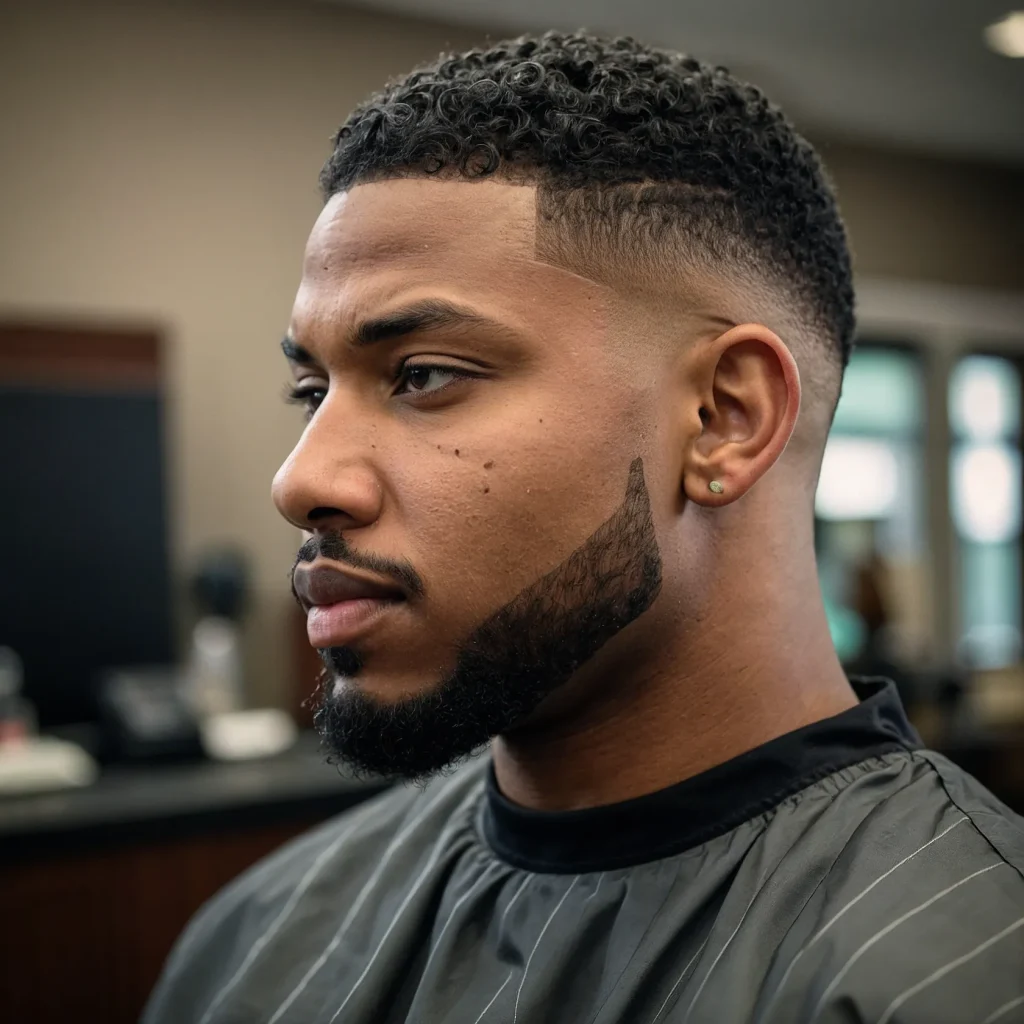 High Taper Fade with Natural CoilsBlack man w 0