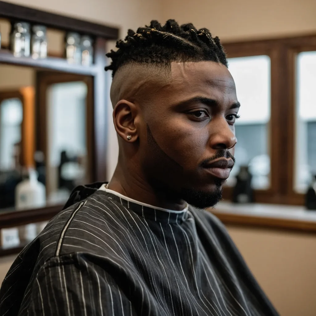 High Taper Fade with Short DreadsBlack man 3