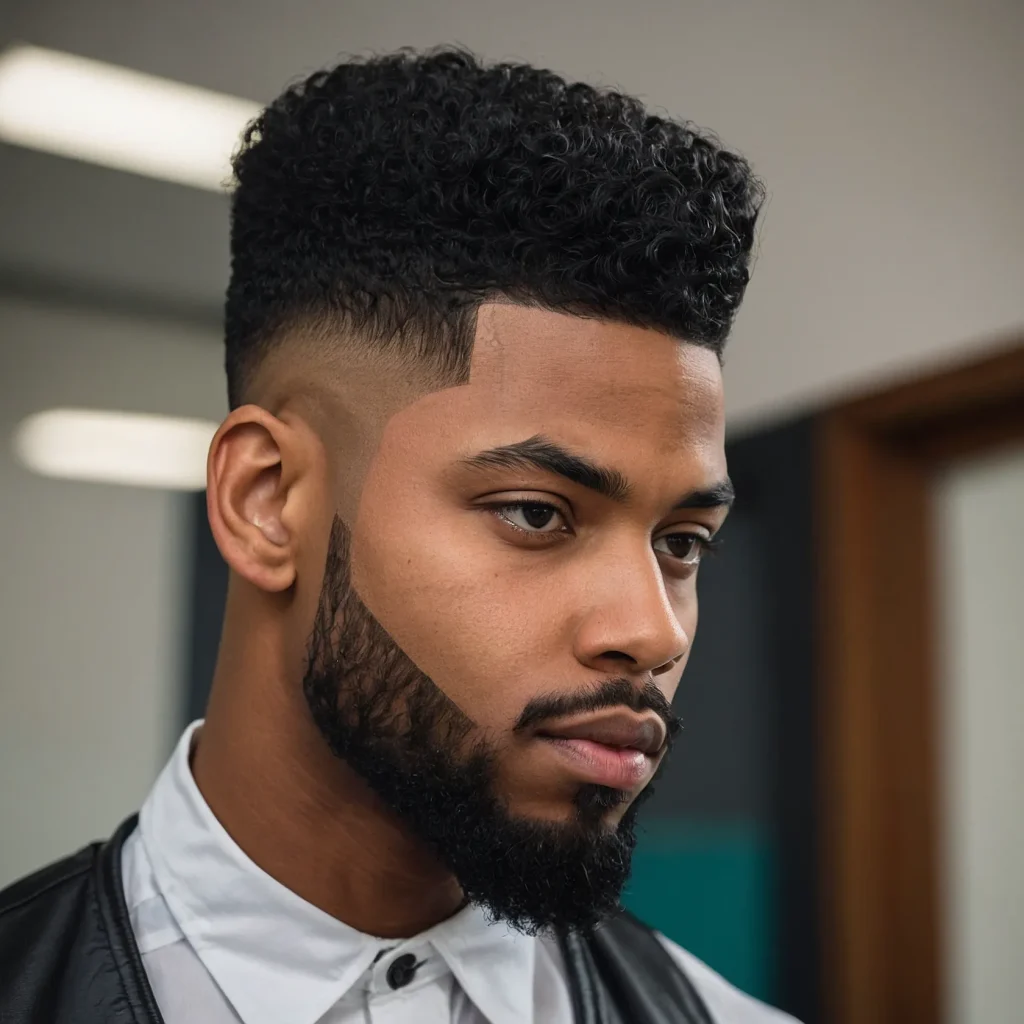High Top Fade with Tapered SidesA Black man w 0