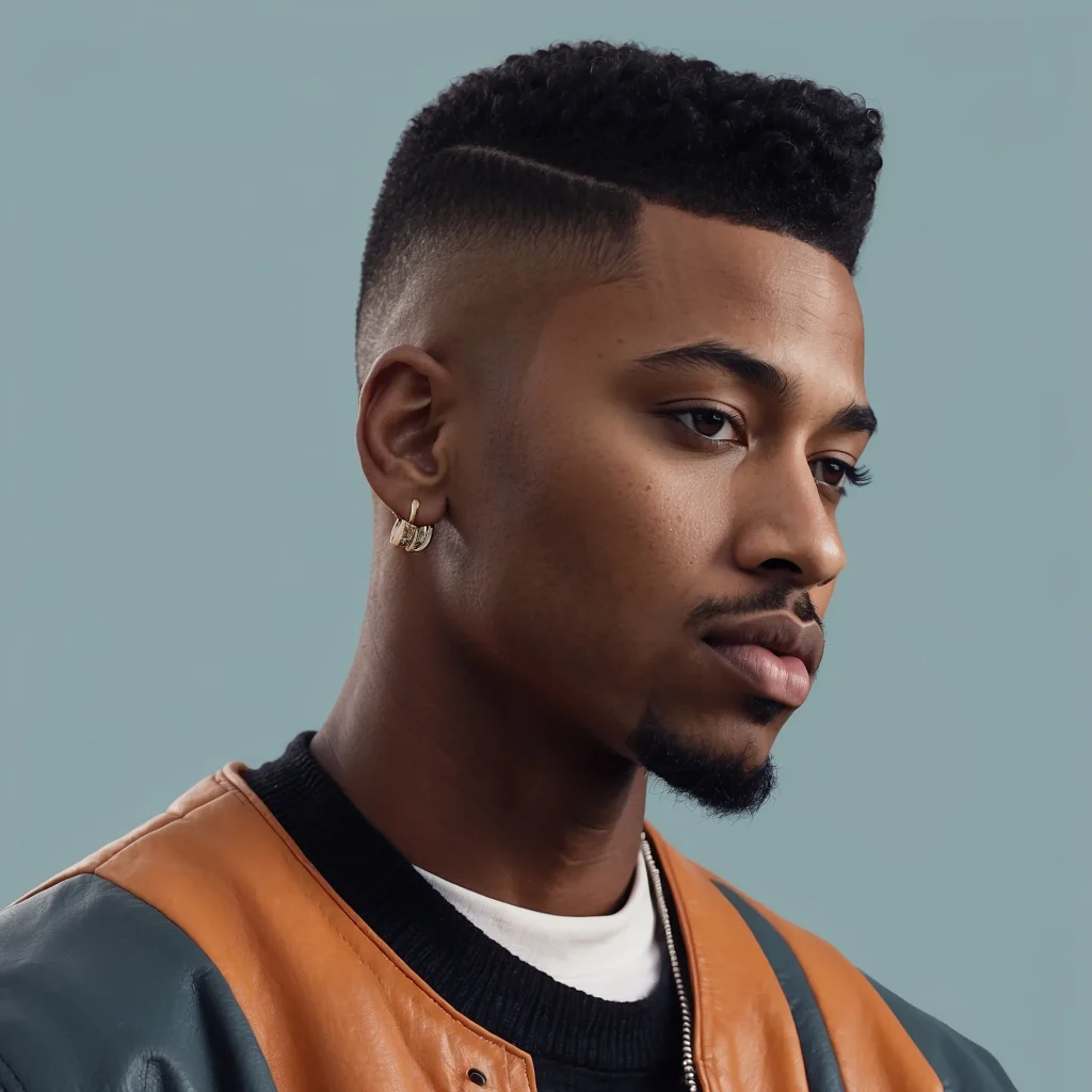 High Top Fadeyoung Black man with tall 3