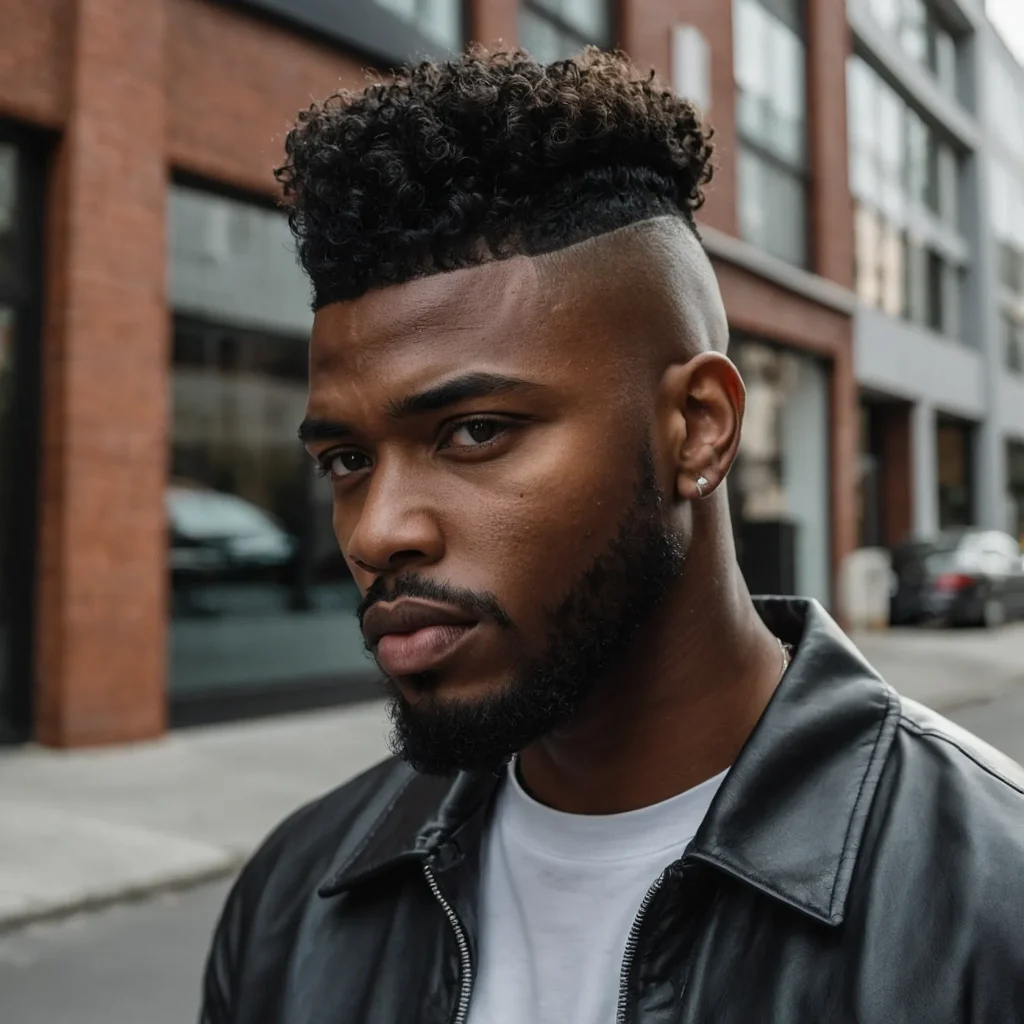 High Top Mullet FadePrompt Black men with hig 0