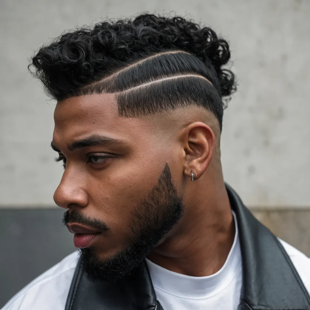 High Top Mullet FadePrompt Black men with hig 3