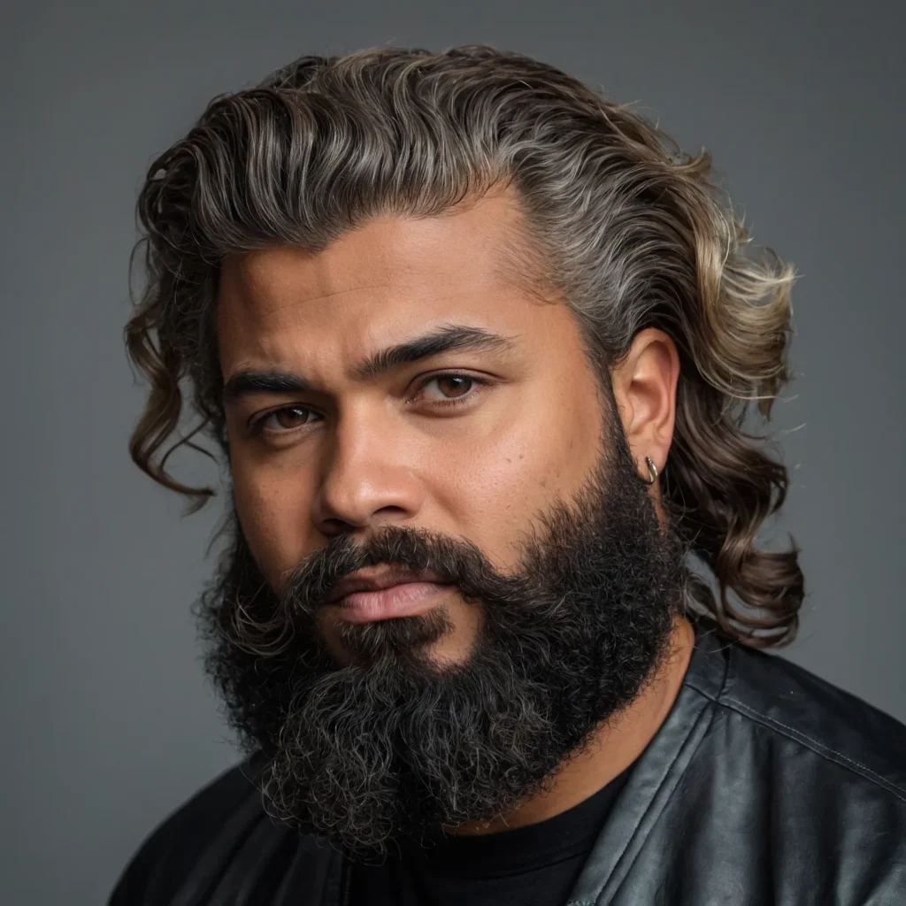 High Volume Burst Mullet with Beard BlendBl 0