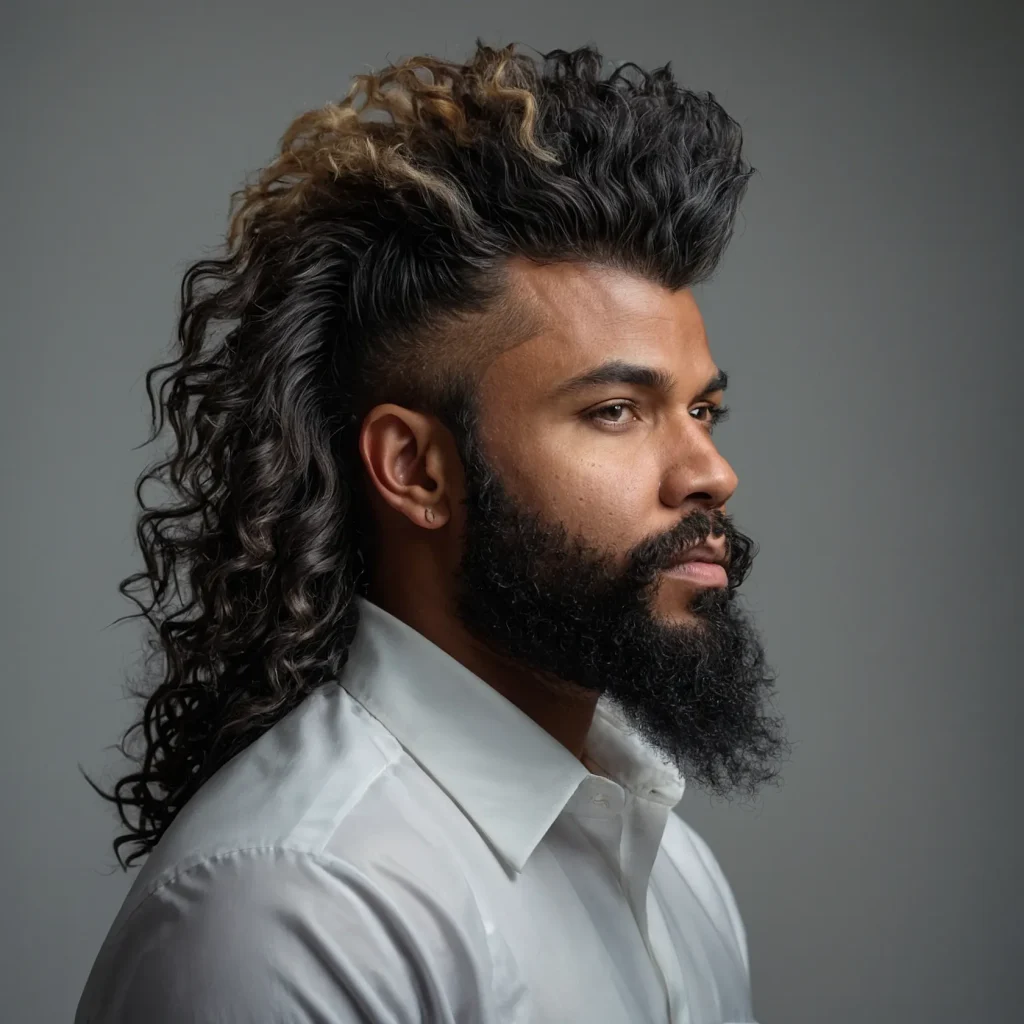 High Volume Burst Mullet with Beard BlendBl 3