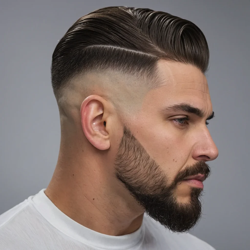 Low Drop Fade with Comb Overwhite man with 2