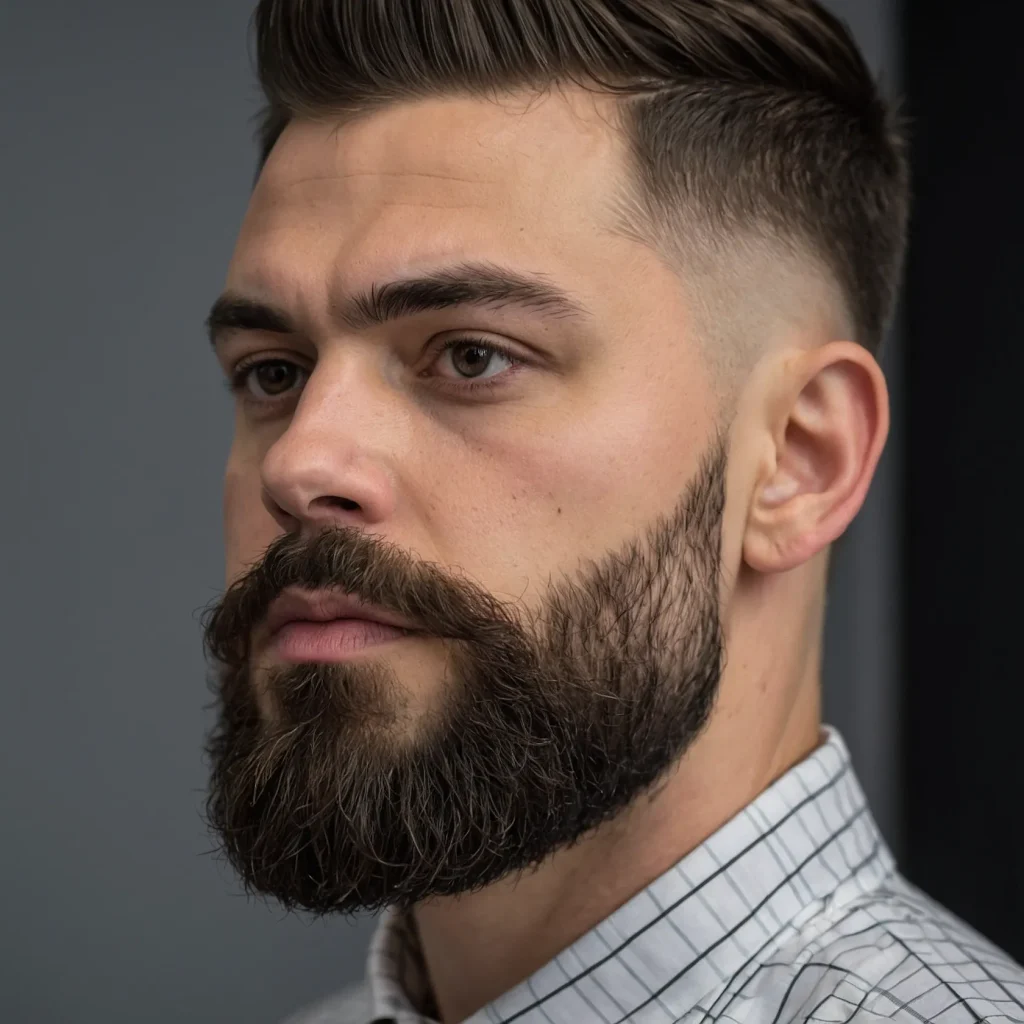 Low Drop Fade with EdgeUp and Tapered Beard2