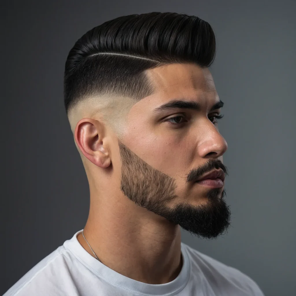 Low Drop Fade with Flat Topwhite man with 0