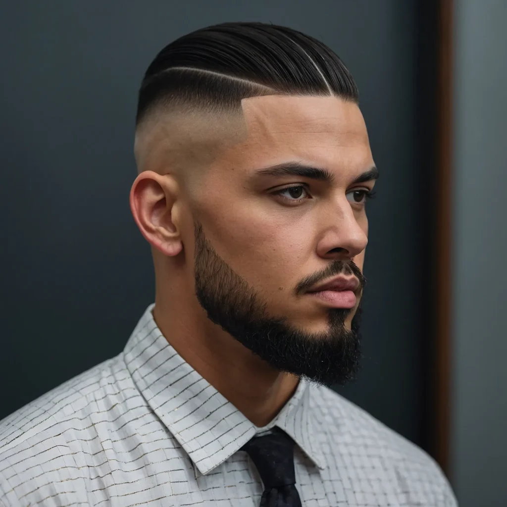 Low Drop Fade with Flat Topwhite man with 2