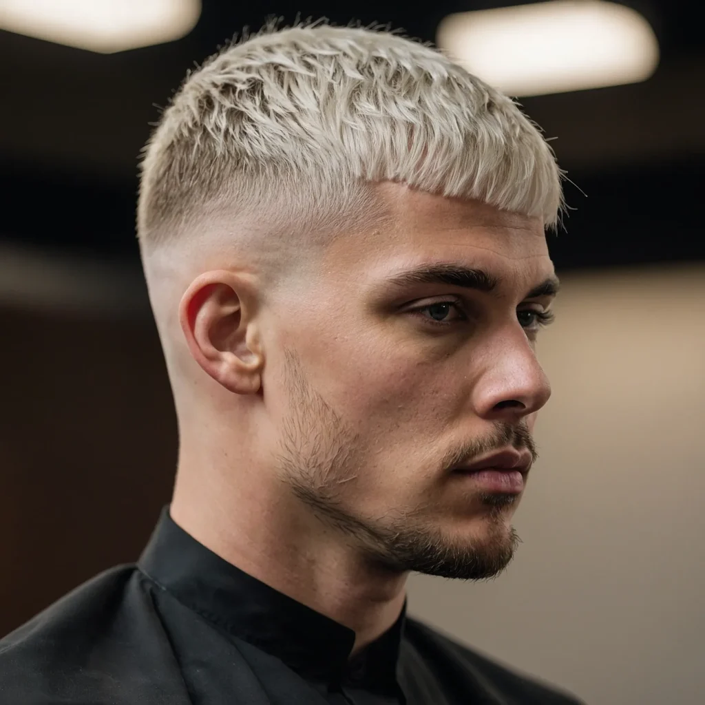 Low Drop Fade with French Cropwhite man wit 1