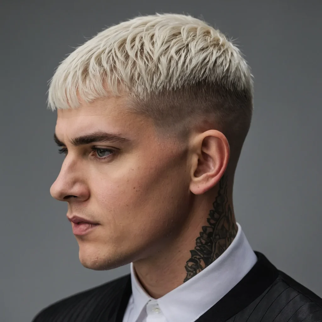 Low Drop Fade with French Cropwhite man wit 2