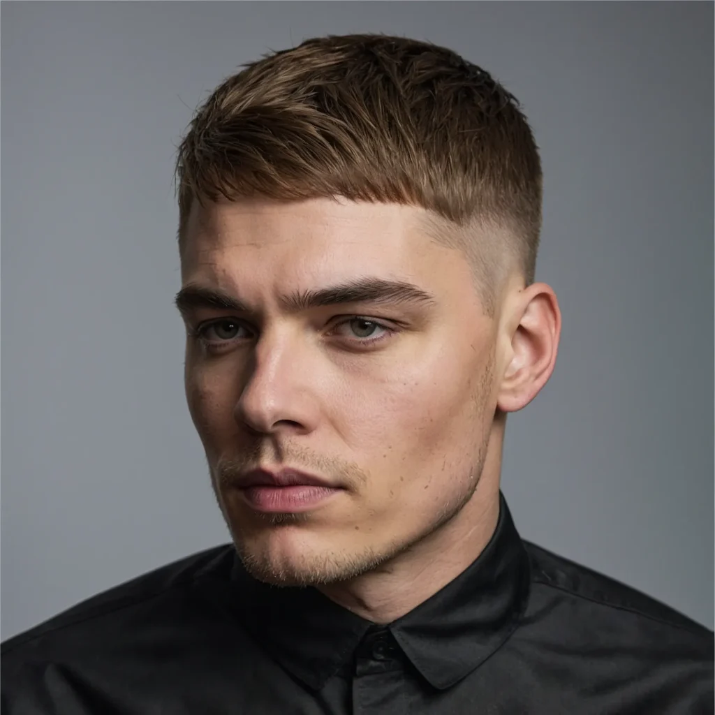 Low Drop Fade with French Cropwhite man wit 3