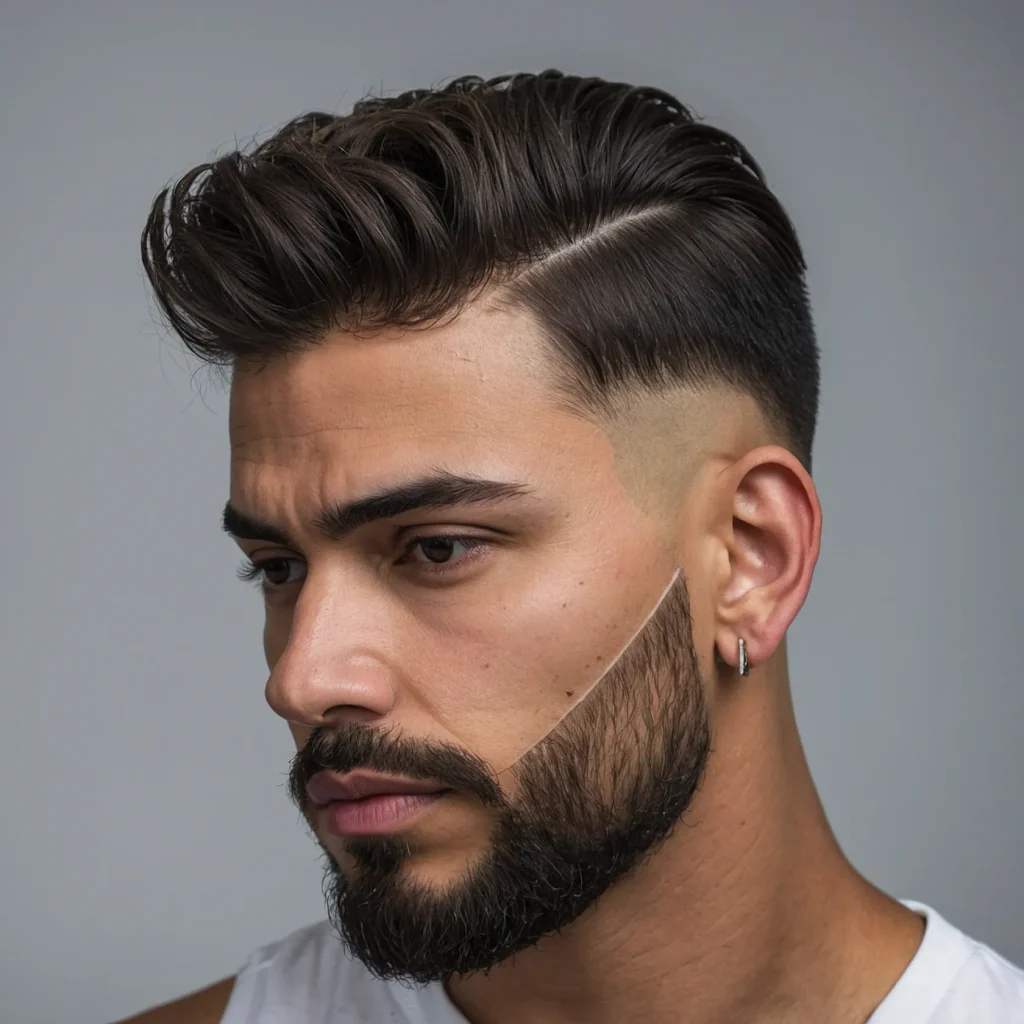 Low Drop Fade with LineUpwhite man with l 2