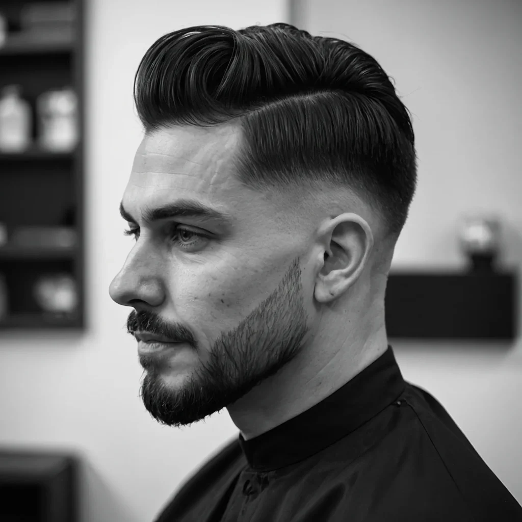 Low Drop Fade with MidLength Topwhite man 0