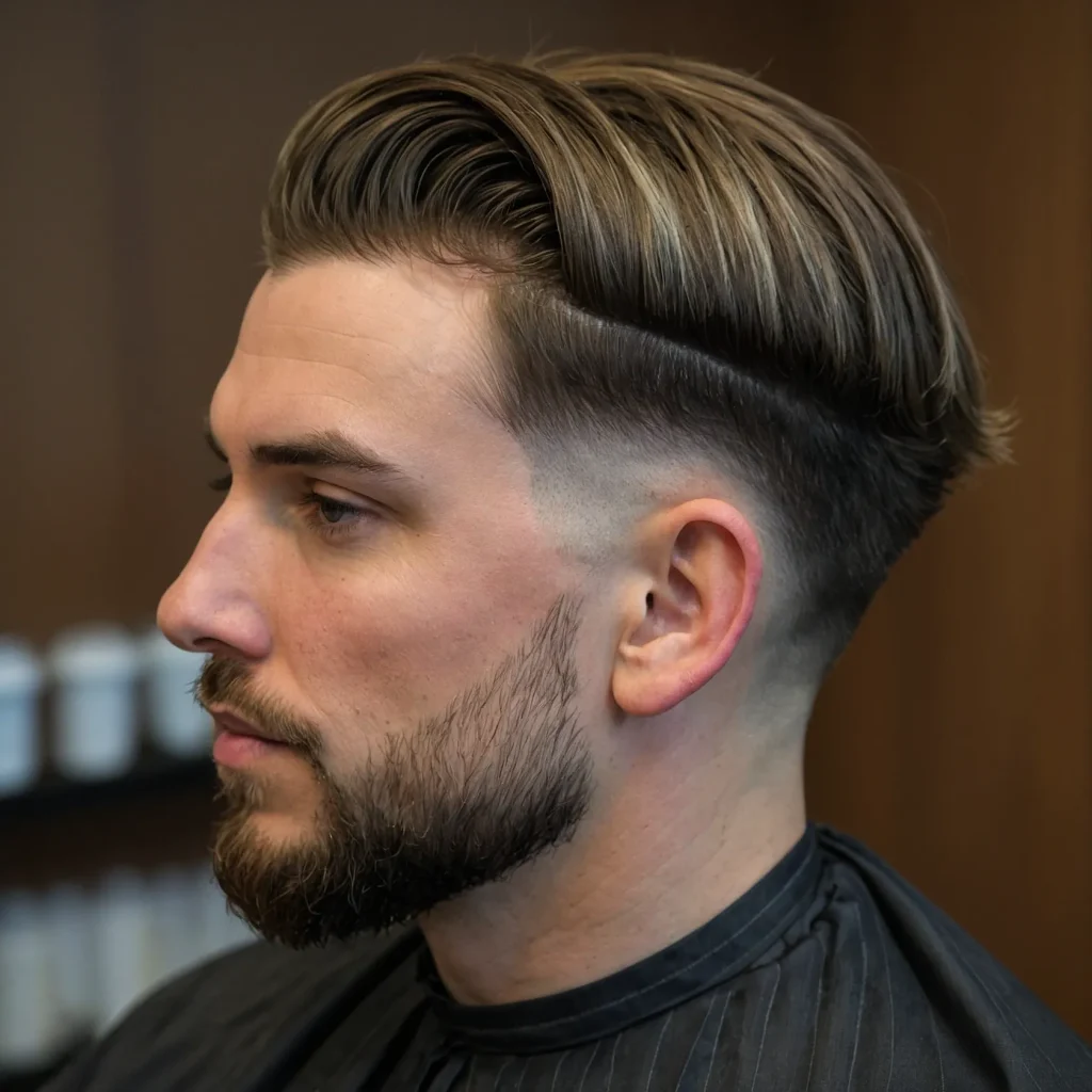 Low Drop Fade with MidLength Topwhite man 2