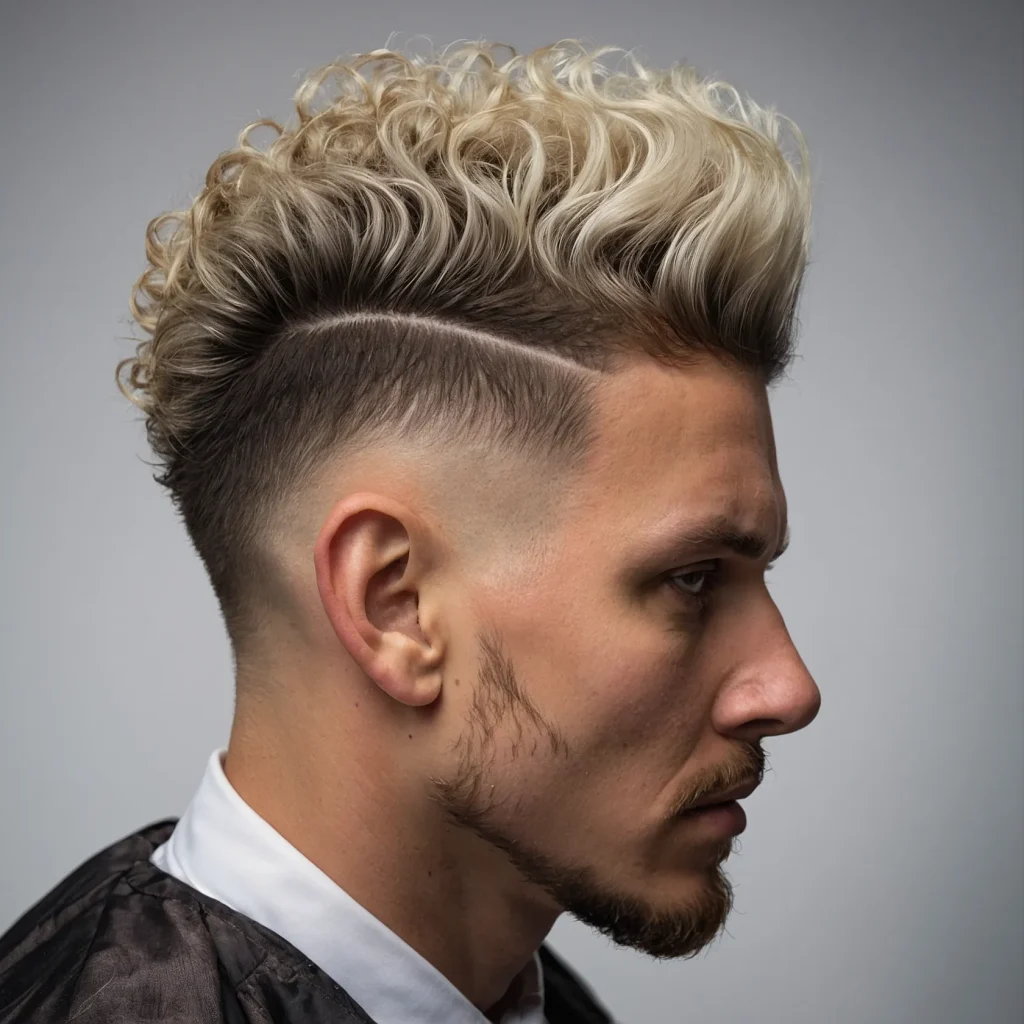 Low Drop Fade with Mohawk Stylewhite man wi 1