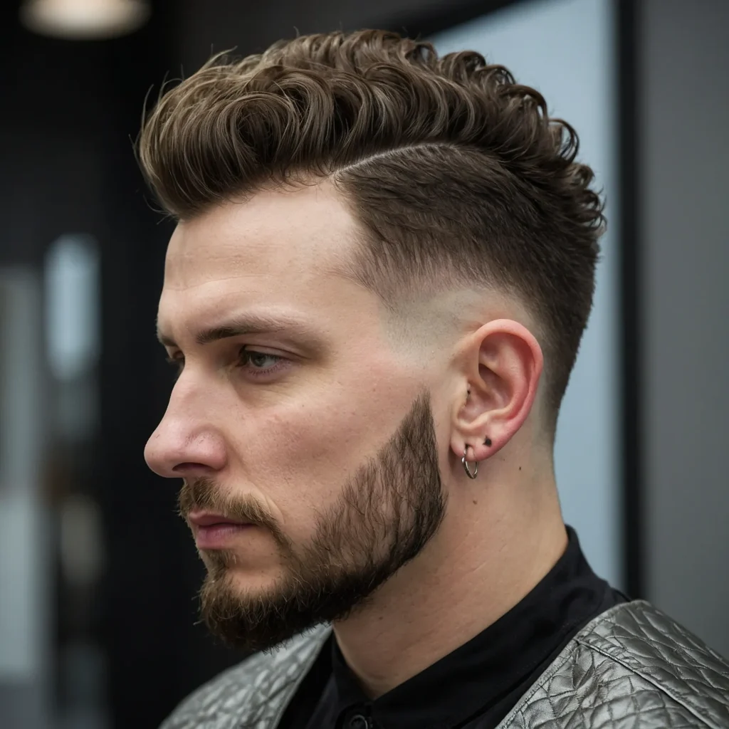 Low Drop Fade with Mohawk Stylewhite man wi 2