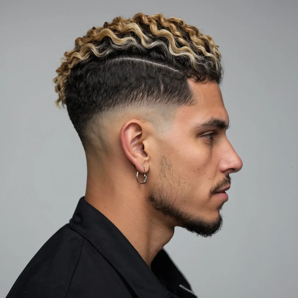 Low Drop Fade with Short Twistswhite man w 0