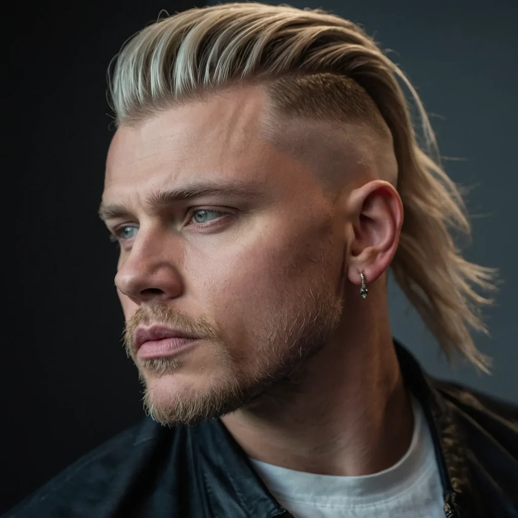 Low Skin Mullet Fadewhite man with skin fad 3