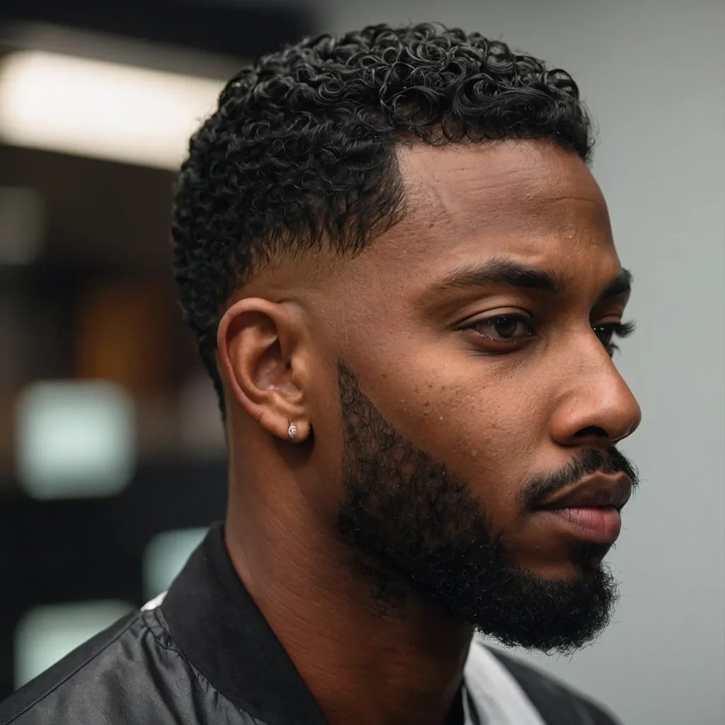 Low Taper Fade on Black HairA Black man with 3