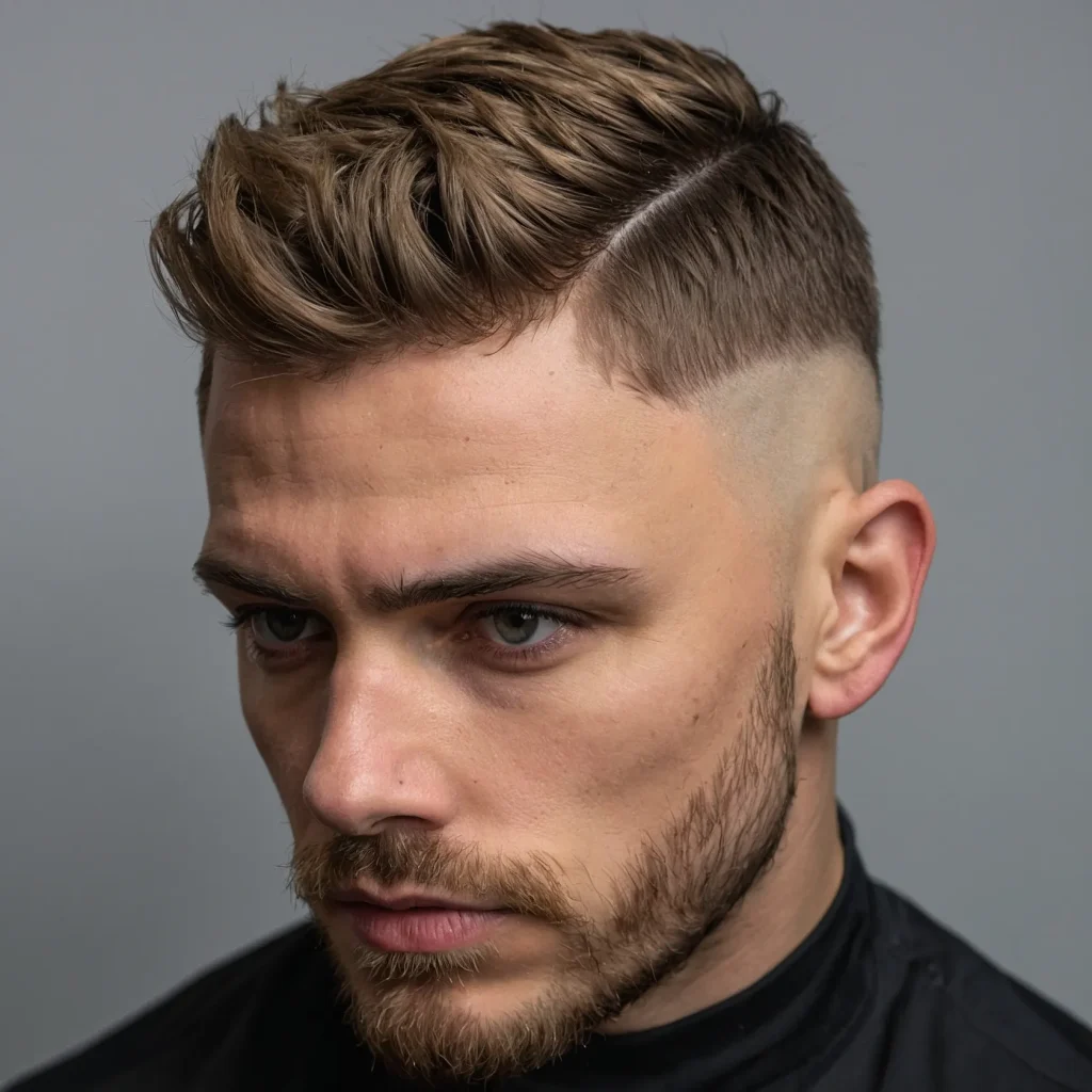 Low Taper Fade with French CropA man with c 0
