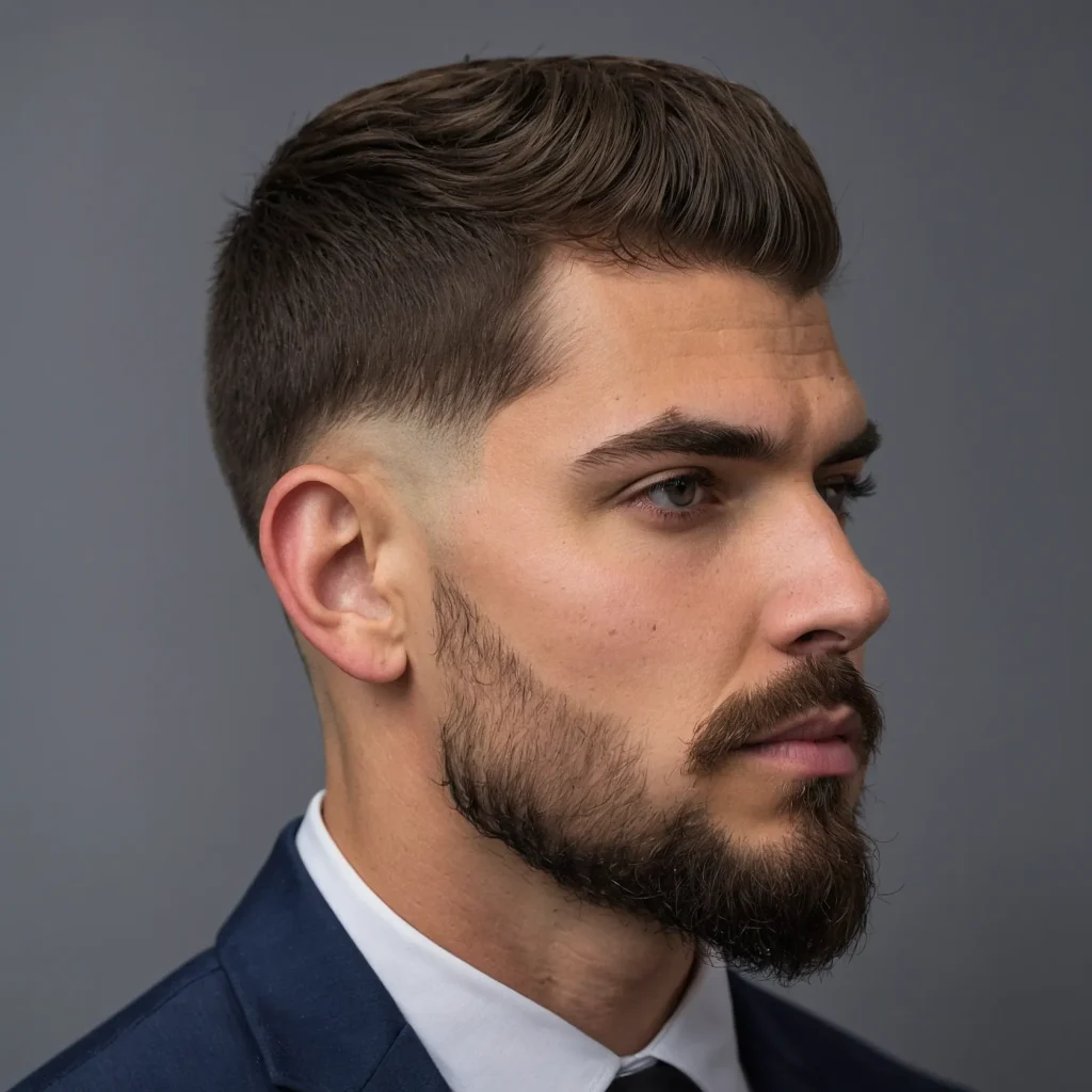 Low Taper Fade with French Cropwhite man wi 0