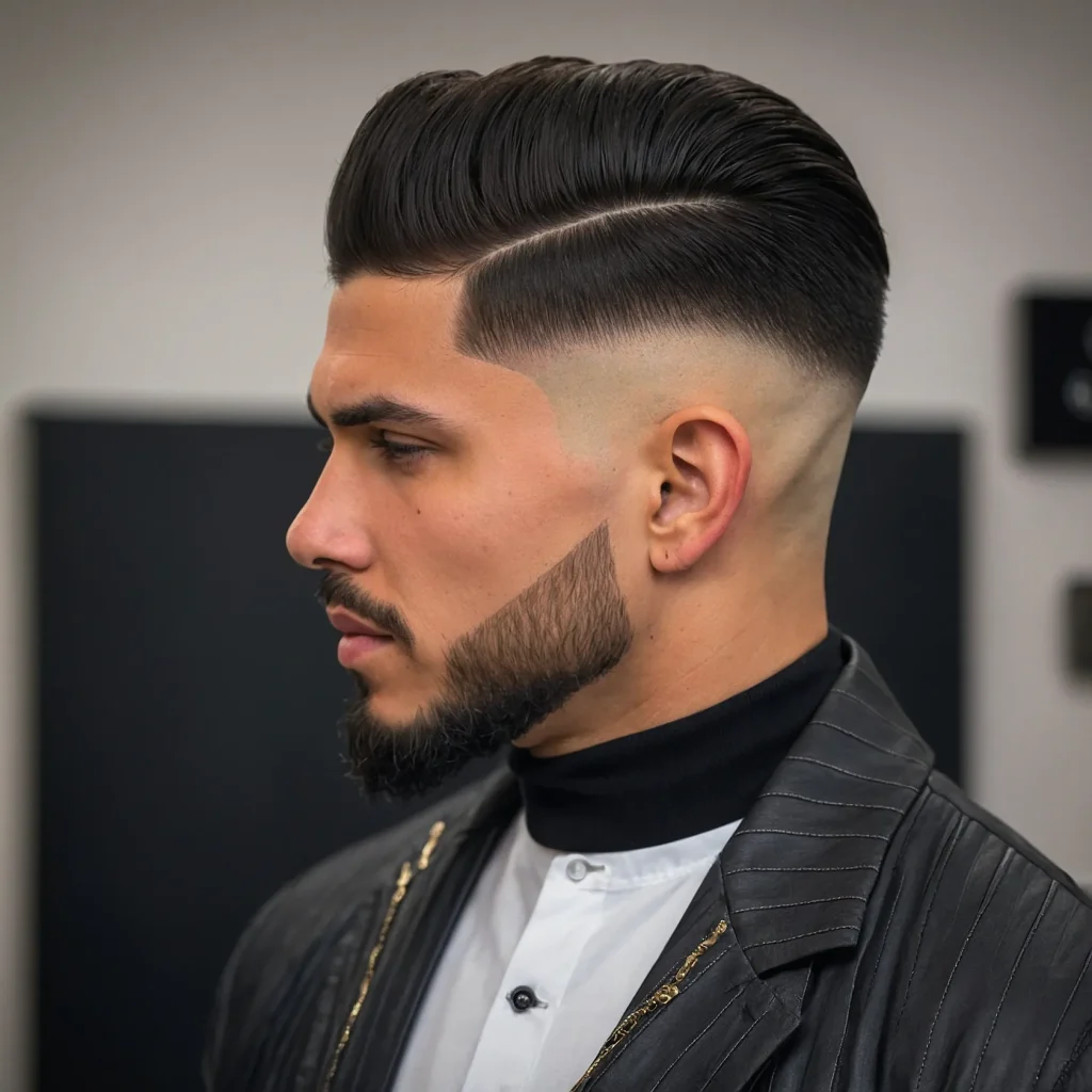 Low Taper Fade with Precision Hard PartA man 3