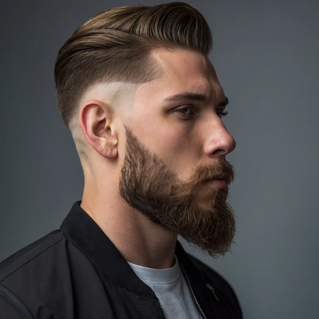 Low Taper Fade with SideSwept Undercutwhite 3