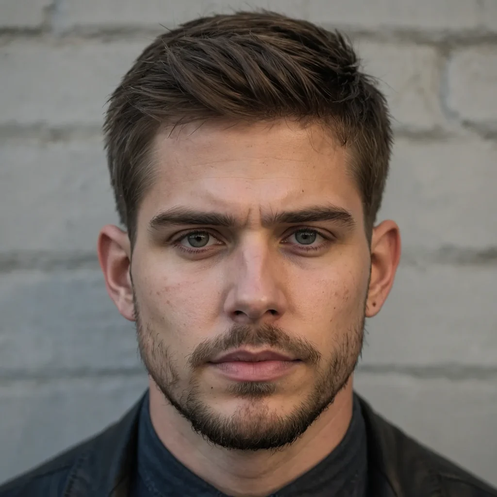Low Taper Fade with Thin Layered Fringewhit 0