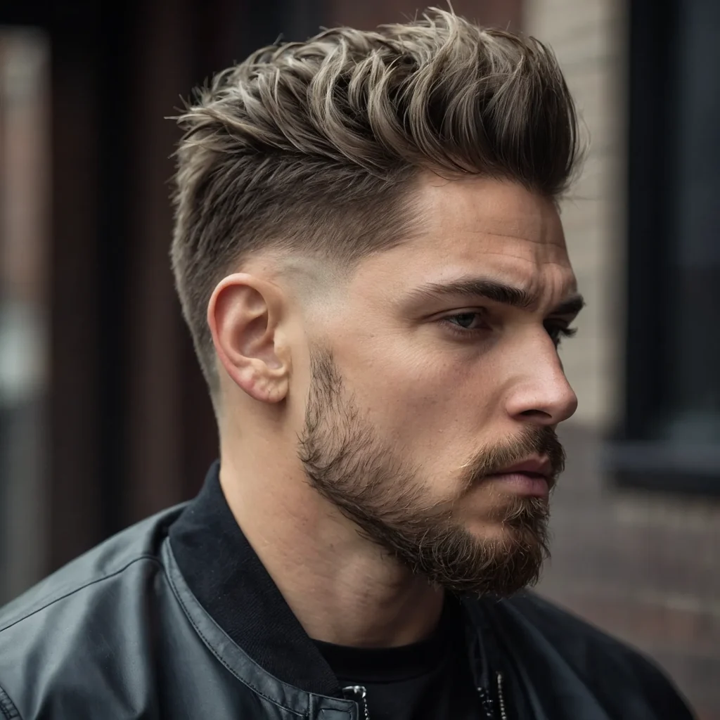 Low Taper with Jagged Layers and Fadewhite 0