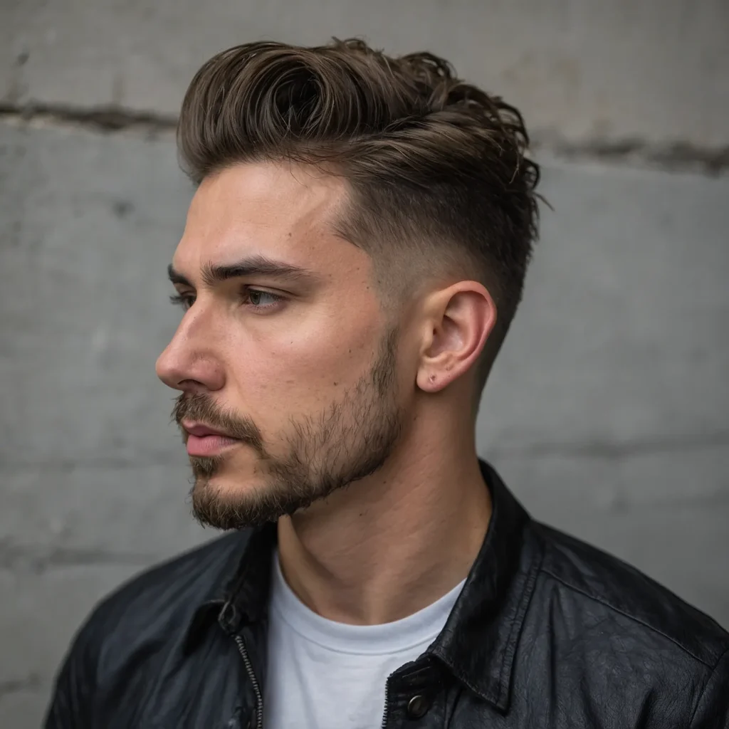 Low Taper with Jagged Layersnd FadeA man wi 3