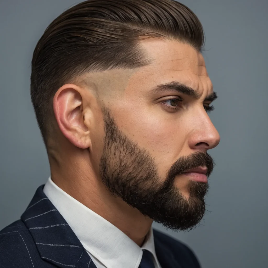 Low Taper with Minimalist Comb OverA man with 0