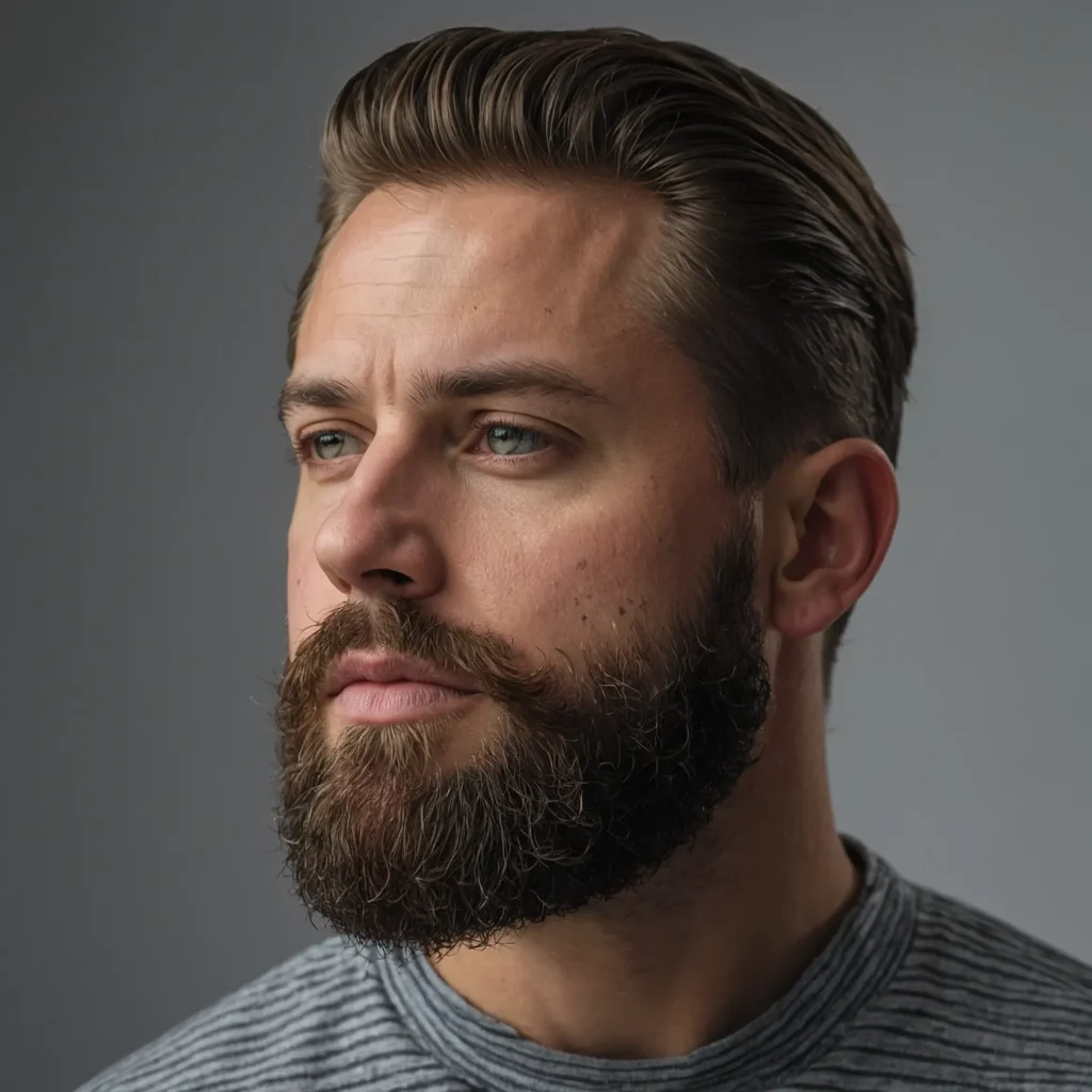 Low Taper with Shadow Fade to Beardwhite m0