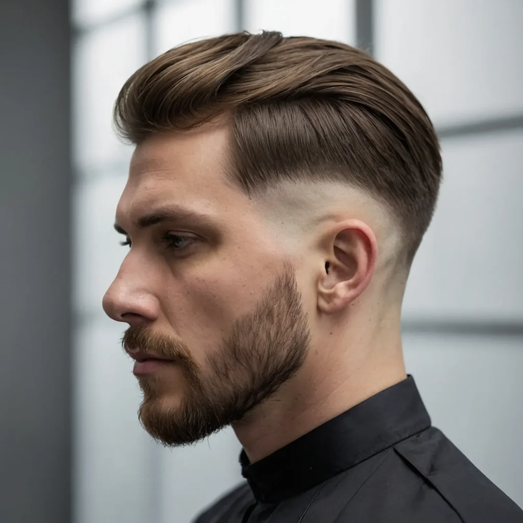 Low Taper with Tactical Side SweepA man with 3