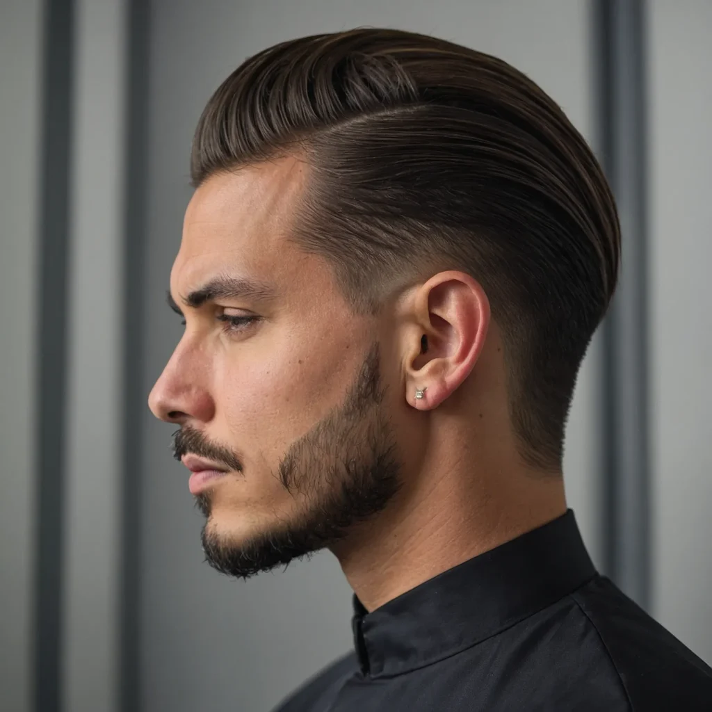 Low Taper with Tied Short Bunnd Sharp FadeA 3