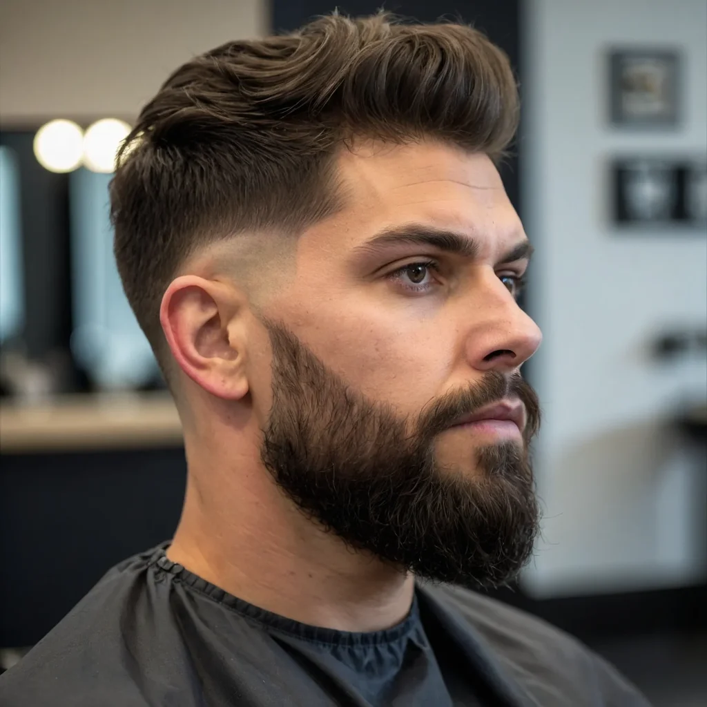 Low Taper with Tousled Crownnd Faded EdgesA 3