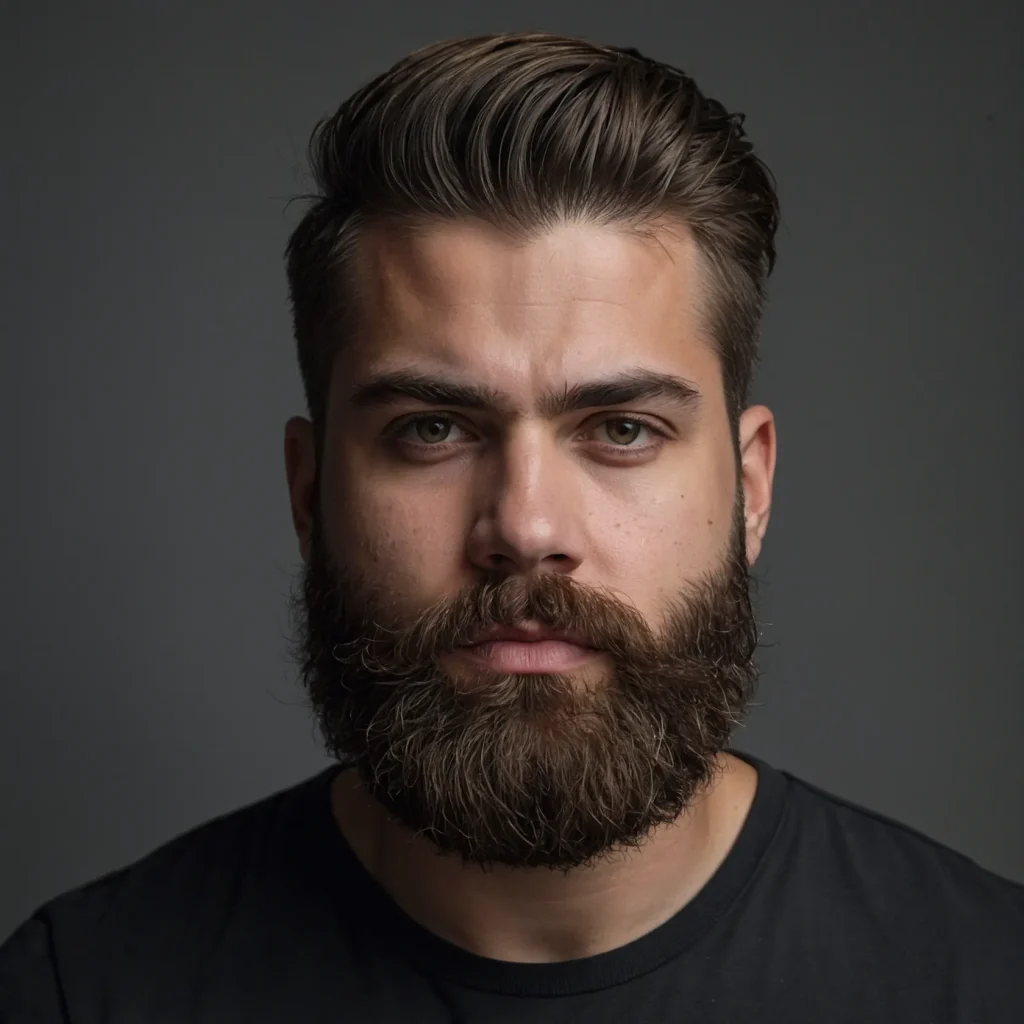 Mid Fade with Beard Fadebearded man with 0