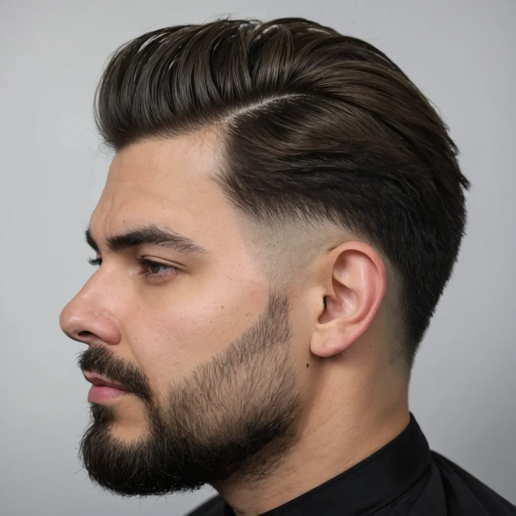 Mid Fade with BrushedUp Topman with thick h 1