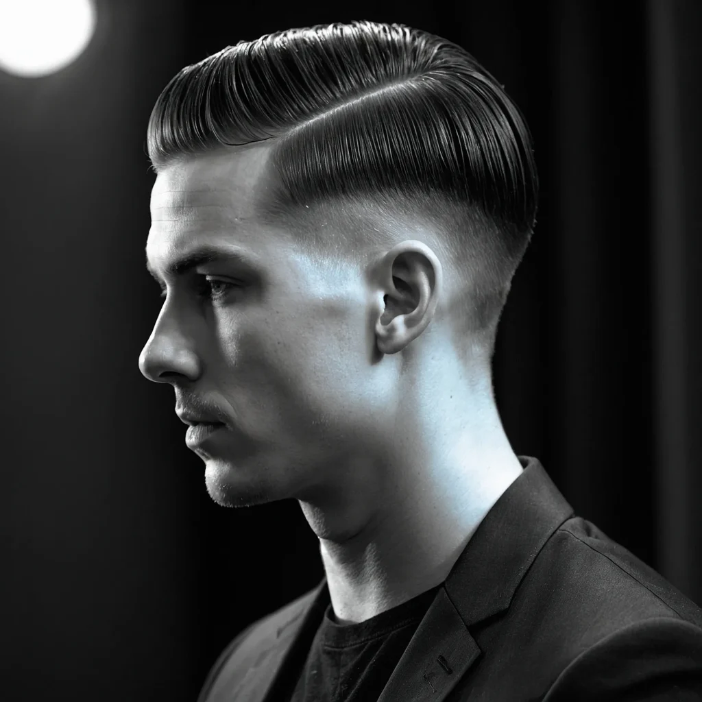 Mid Fade with Comb Overprofessional white m 1