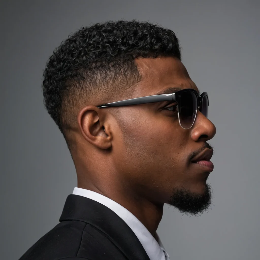 Mid Fade with EvenLength CropBlack man with 3