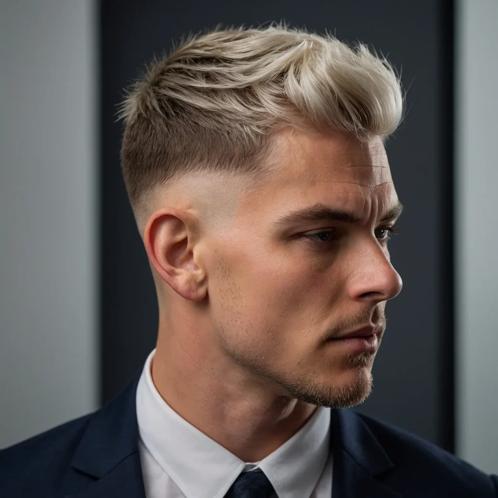 Mid Fade with French Cropstylish white man 1