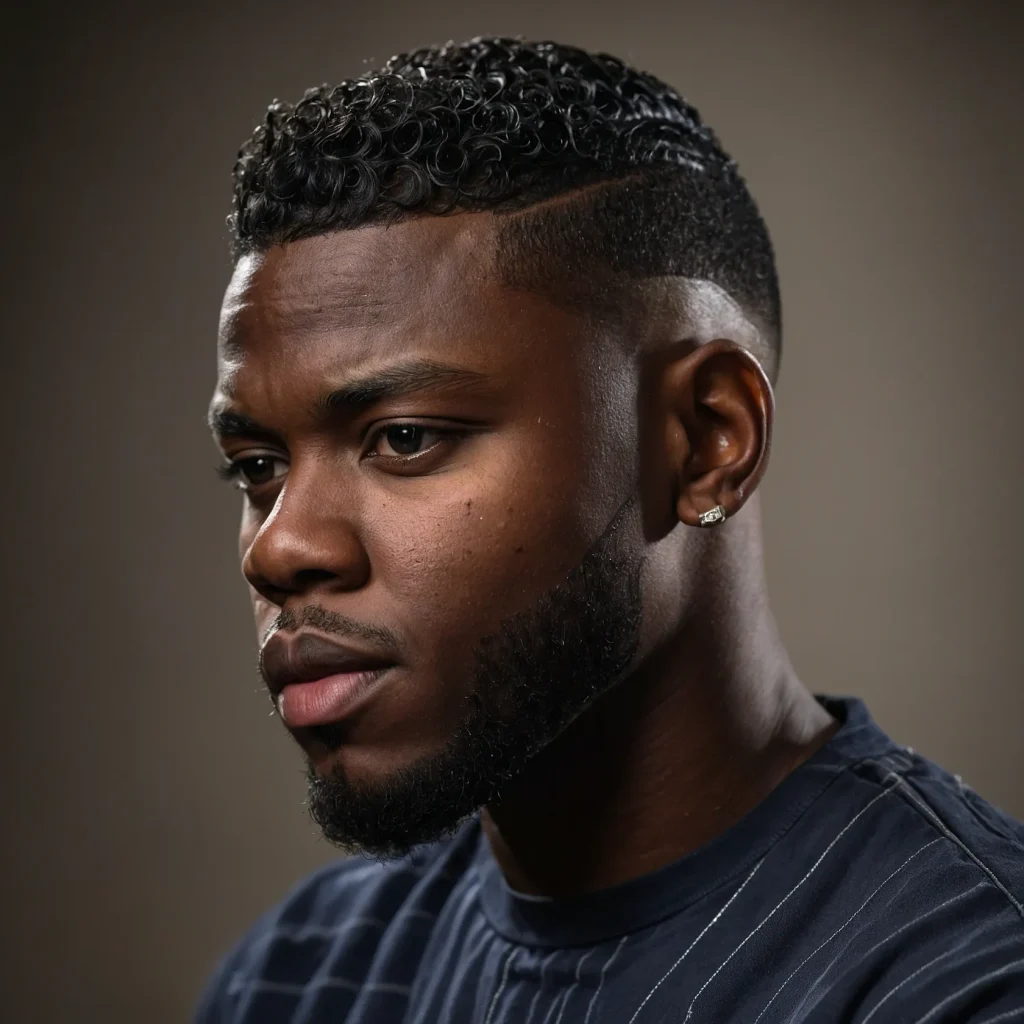 Mid Fade with Part DetailBlack man with s 3