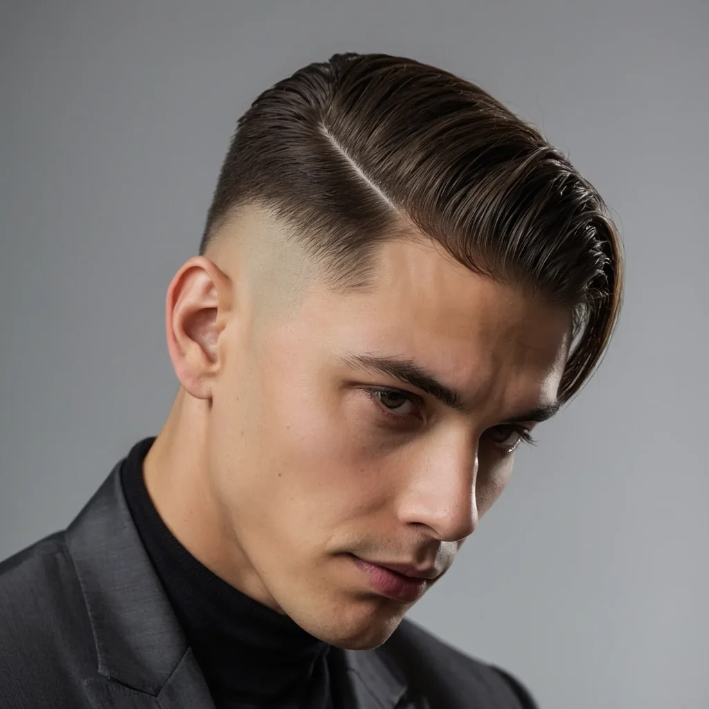 Mid Fade with Side Partman with distinct 1