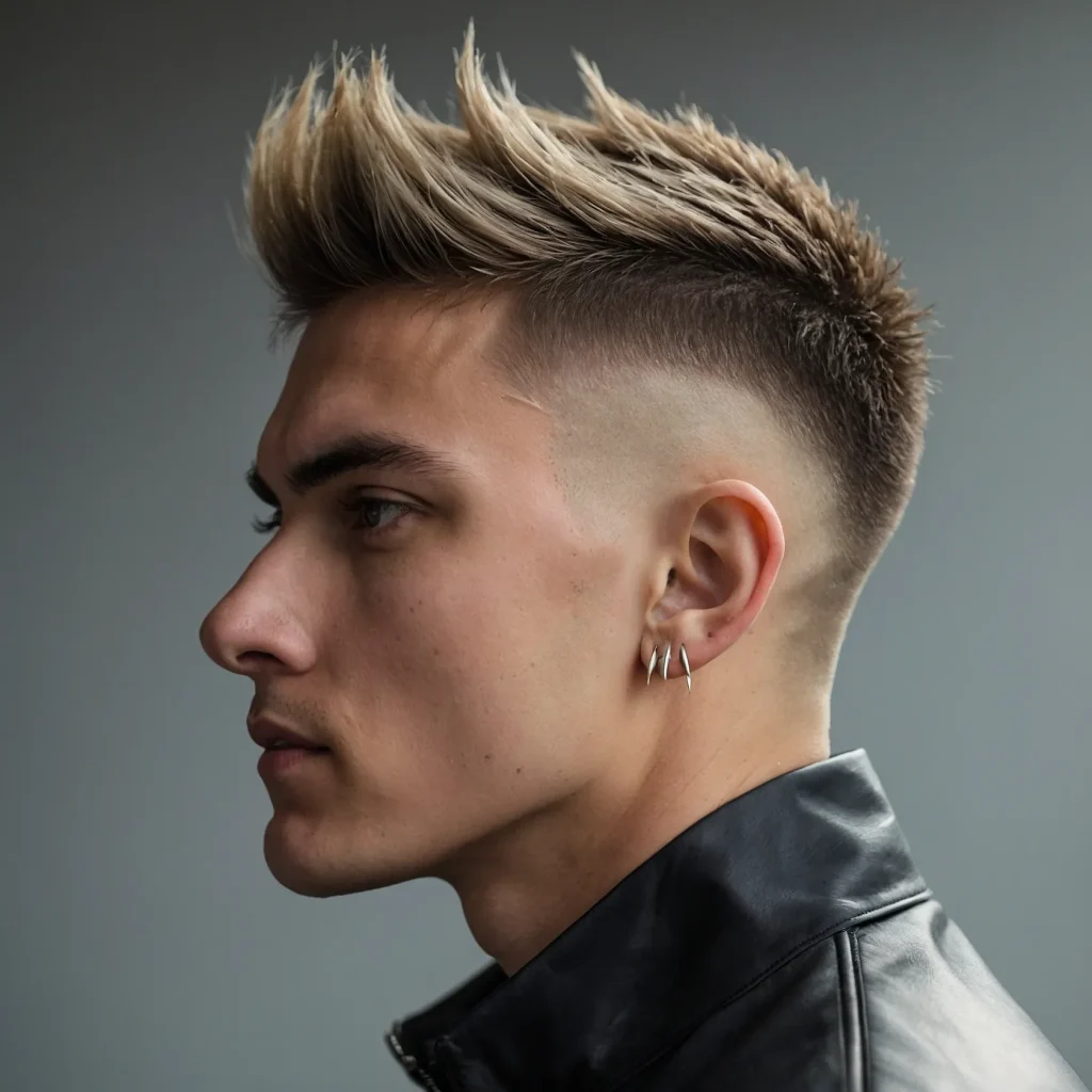 Mid Fade with Spiky HairYoung man with short 1