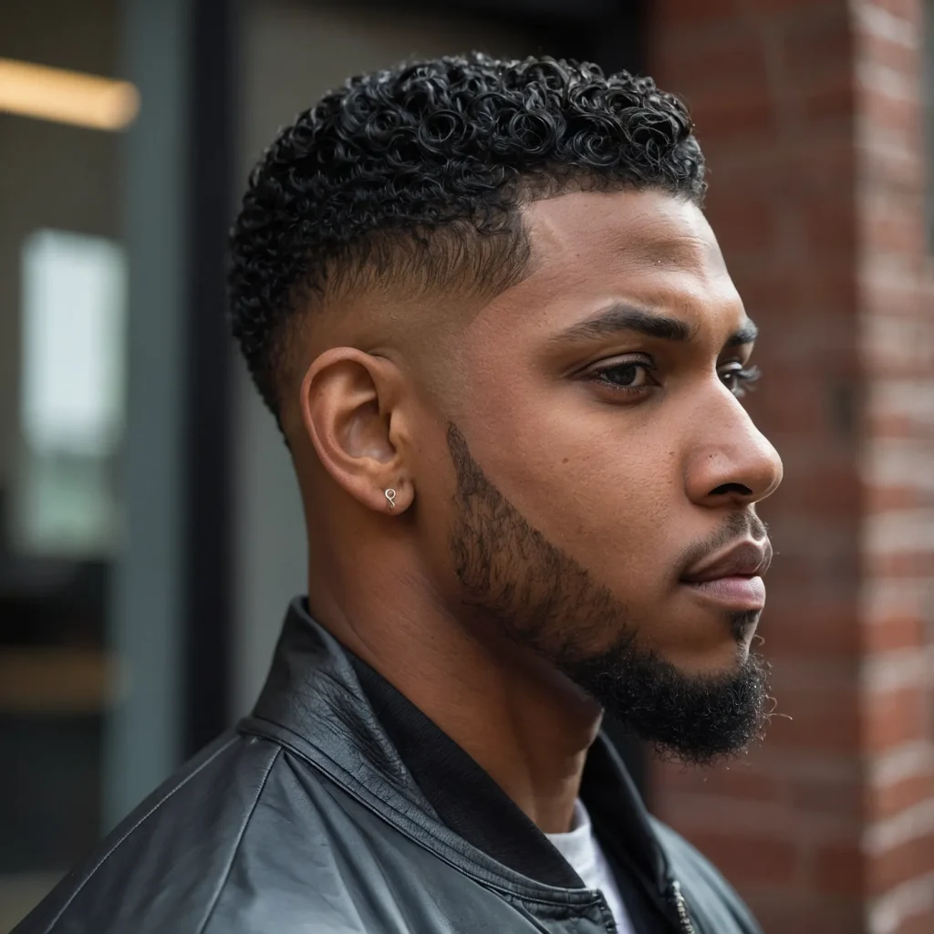 Mid Fade with Temple TaperBlack man with 3