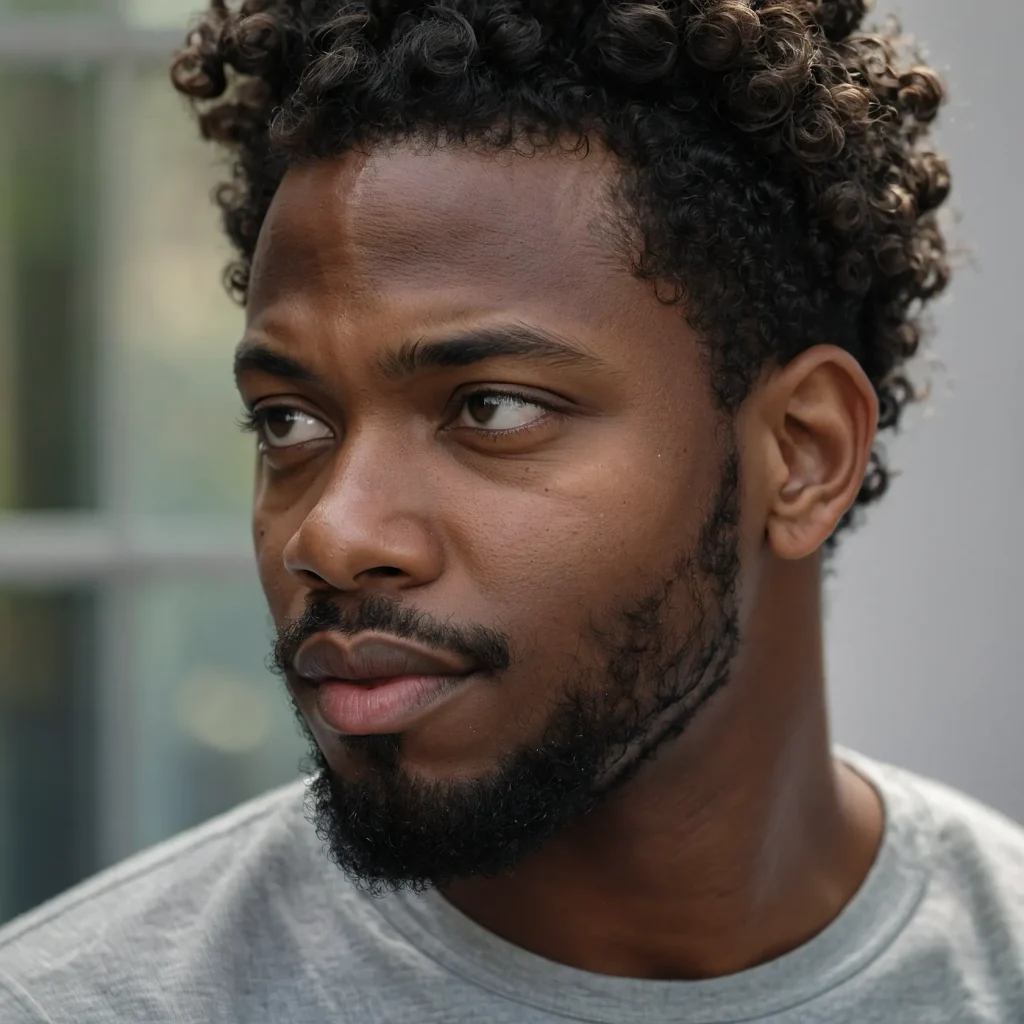 Mid Fade with TwistOut TextureBlack man wit 0