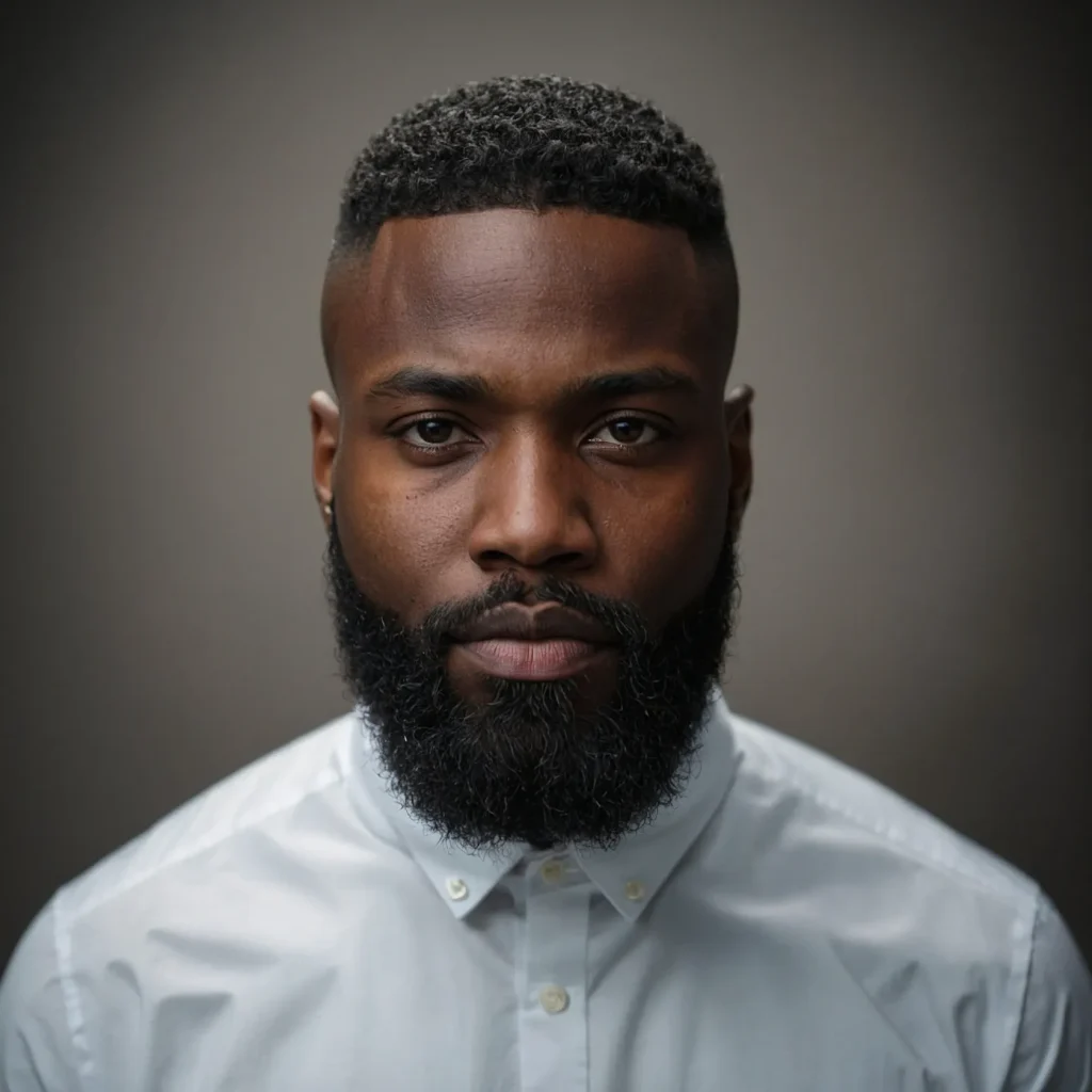 Mid Taper Fade with BeardA Black man with a m 3