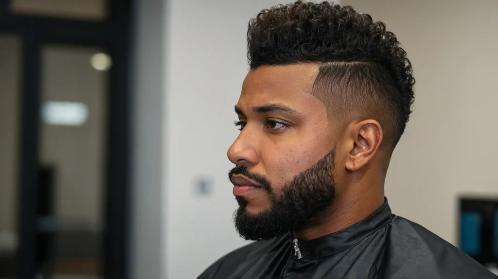 Mohawk Blowout Taper FadeBlack man with moh 3
