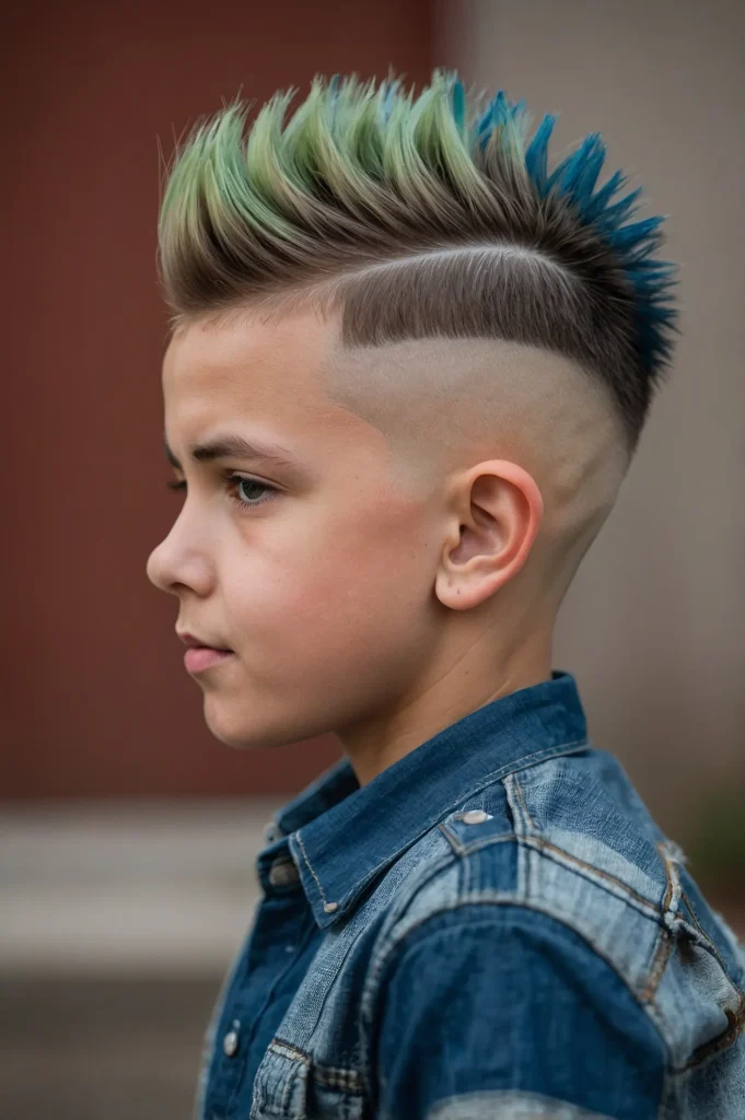Mohawk Fade for Boysboy with mohawk and f 0