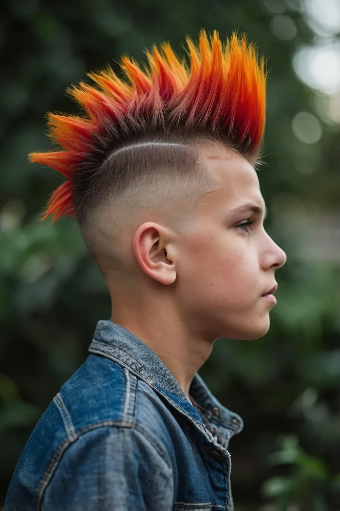 Mohawk Fade for Boysboy with mohawk and f 3