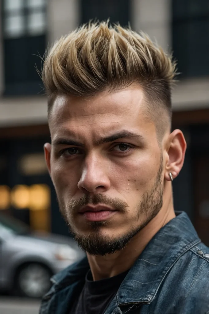 Mohawk Fademan with mohawk fade haircut n 3